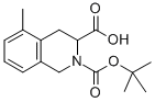 Structure of BOC-DL-5-METHYL-1,2,3,4-TETRAHYDROISOQUINOLINE-3-CARBOXYLIC ACID, 98
