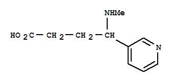 Structure of 4-(METHYLAMINO)-4-(3-PYRIDYL)BUTYRIC ACID