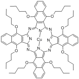 Structure of COPPER(II) 5,9,14,18,23,27,32,36-OCTABUTOXY-2,3-NAPHTHALOCYANINE