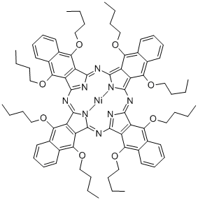 Structure of NI(II)5,9,14,18,23,27,32,36-OCTABUTOXY- 2,3-NAPHTHALOCYANINE