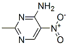Structure of 4-Pyrimidinamine,  2-methyl-5-nitro-
