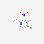 Structure of (5-BROMO-4-METHYL-3-NITRO-PYRIDIN-2-YL)-METHYL-AMINE