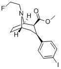 Structure of N-2-FLUOROETHYL-3-BETA-(4-IODOPHENYL)NORTROPANE-2-BETA-CARBOXYLIC ACID METHYL ESTER