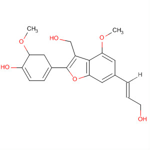 Chemical structure of 3-Benzofuranmethanol,2,3-dihydro-2-(4-hydroxy-3-methoxyphenyl)-5-[(1E)-3-hydroxy-1-propenyl]-7-methoxy-, (2R,3S)-