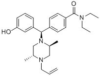 Structure of 4-[(AR*)-ALPHA-((2S*,5R*)-4-ALLYL-2,5-DIMETHYL-1-PIPERAZINYL)-3-HYDROXYBENZYL]-N,N-DIETHYLBENZAMIDE