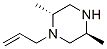 Structure of Piperazine,2,5-dimethyl-1-(2-propen-1-yl)-, (2R,5S)-