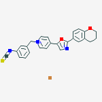 1-(3-ISOTHIOCYANATOBENZYL)-4-[2-(3,4-DIHYDRO-2H-1-BENZOPYRAN-6-YL)-5-OXAZOLYL]PYRIDINIUM BROMIDE结构式