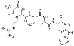 Structure of PTH-RELATED PROTEIN (107-111) AMIDE (HUMAN, BOVINE, DOG, HORSE, MOUSE, RABBIT, RAT)