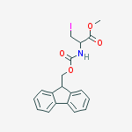 Structure of L-Alanine, N-[(9H-fluoren-9-ylmethoxy)carbonyl]-3-iodo-, methyl ester