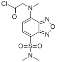 4-(N,N-二甲基氨磺酰)-7-(N-氯甲酰甲基-N-甲氨基)-2,1,3-苯并恶二唑[用于高效液相色谱标记]结构式