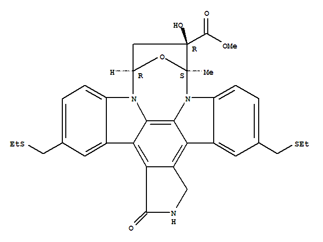 Structure of 3,9-bis((ethylthio)methyl)-K-252a
