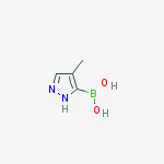 4-methyl-1H-pyrazol-5-ylboronic acid结构式