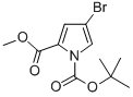 1-(tert-Butyl) 2-methyl 4-bromo-1H-pyrrole-1,2-dicarboxylate结构式