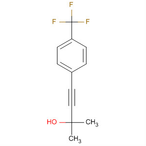Structure of 4-(4-(trifluoromethyl)phenyl)-2-methylbut-3-yn-2-ol