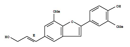 Phenol,4-[5-(3-hydroxy-1-propenyl)-7-methoxy-2-benzofuranyl]-2-methoxy-, (E)-结构式