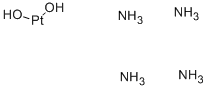 Structure of TETRAAMMINEPLATINUM (II) HYDROXIDE HYDRATE (59% PT)