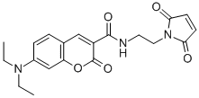 Structure of n-(2-(1-maleimidyl)ethyl)-7-(diethylamino)coumarin-3-carboxamide