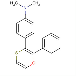 Structure of Benzenamine, 4-(5,6-dihydro-2-phenyl-1,4-oxathiin-3-yl)-N,N-dimethyl-