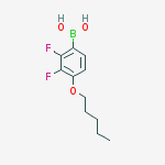 Structure of 2,3-DIFLUORO-4-PENTYLOXYPHENYLBORONIC ACID