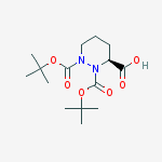Structure of (3s)-1,2-bis[(2-methylpropan-2-yl)oxycarbonyl]diazinane-3-carboxylic Acid