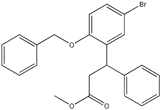 Structure of Benzenepropanoic acid, 5-bromo-.beta.-phenyl-2-(phenylmethoxy)-, methyl ester