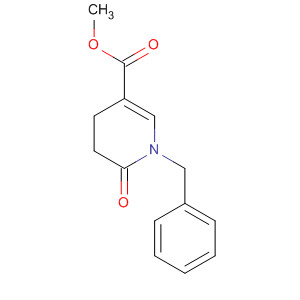 Structure of 3-Pyridinecarboxylic acid, 1,4,5,6-tetrahydro-6-oxo-1-(phenylmethyl)-,methyl ester