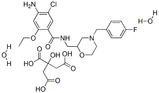 Structure of Mosapride citrate dihydrate