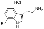 Structure of 2-(7-bromo-1H-indol-3-yl)ethanamine hydrochloride