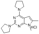 Structure of 6,7-DIMETHYL-2,4-DI-1-PYRROLIDINYL-7H-PYRROLO[2,3-D]PYRIMIDINE HYDROCHLORIDE