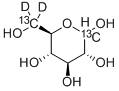 Structure of D-[1,6-13C2,6,6-2H2]GLUCOSE