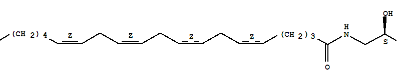 5,8,11,14-Eicosatetraenamide,N-(2-hydroxypropyl)-, [S-(all-Z)]-结构式