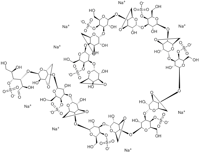 Structure of NEOCARRAHEXADECAOSE-4(1,3,5,7,9,11,13,15)-OCTA-O-SULFATE, OCTASODIUM SALT