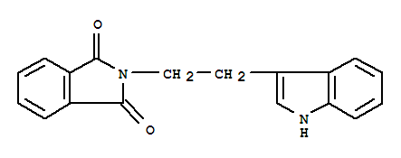 Structure of 1H-Isoindole-1,3(2H)-dione, 2-[2-(1H-indol-3-yl)ethyl]-