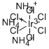 Structure of AMMONIUM HEXACHLOROIRIDATE (III)