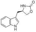 Structure of (R)-(-)-4-(1H-INDOL-3-YLMETHYL)-2-OXAZOLIDINONE