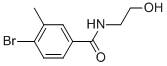 4-BROMO-N-(2-HYDROXYETHYL)-3-METHYLBENZAMIDE结构式