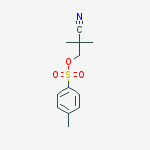 Structure of (2-cyano-2-methylpropyl) 4-methylbenzenesulfonate