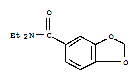 Structure of 1,3-benzodioxole-5-carboxamide, N,N-diethyl-