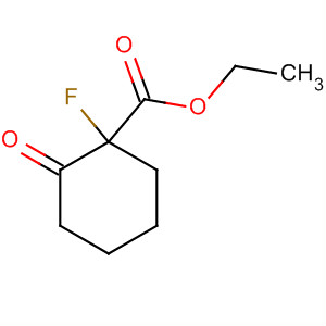 Structure of Cyclohexanecarboxylic acid, 1-fluoro-2-oxo-, ethyl ester