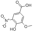 Structure of 4-HYDROXY-3-METHOXY-5-NITROBENZOIC ACID