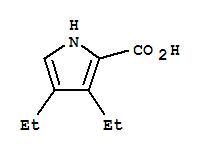 Structure of 1H-Pyrrole-2-carboxylicacid, 3,4-diethyl-