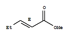 Structure of 2-Pentenoic acid,methyl ester, (2E)-