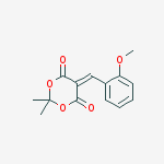 5-(2-METHOXYBENZYLIDENE)-2,2-DIMETHYL-1,3-DIOXANE-4,6-DIONE结构式