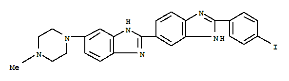 Structure of 2,6'-Bi-1H-benzimidazole,2'-(4-iodophenyl)-6-(4-methyl-1-piperazinyl)-