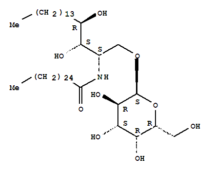 Structure of Hexacosanamide,N-[1-[(a-D-galactopyranosyloxy)methyl]-2,3-dihydroxyheptadecyl]-,[1S-(1R*,2R*,3S*)]-