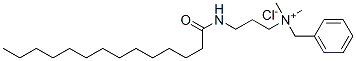 Structure of benzyldimethyl[3-[(1-oxotetradecyl)amino]propyl]ammonium chloride