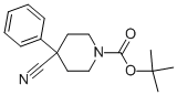 Structure of 1-N-BOC-4-PHENYLPIPERIDINE-4-CARBONITRILE