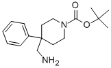 4-氨基甲基-4-苯基哌啶-1-羧酸叔丁酯结构式
