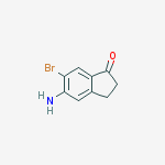 Structure of 5-amino-6-bromo-2,3-dihydro-1H-inden-1-one