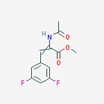 Structure of 2-PROPENOIC ACID, 2-(ACETYLAMINO)-3-(3,5-DIFLUOROPHENYL)-, METHYL ESTER, >98%